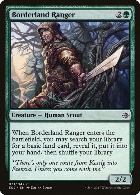Borderland Ranger trading card from Explorers of Ixalan Borderland Ranger - Explorers of Ixalan Magic: The Gathering trading card