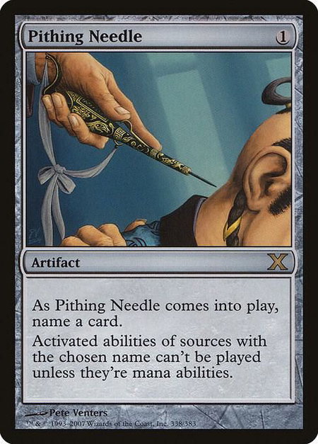 Pithing Needle - 10th Edition Magic: The Gathering trading card