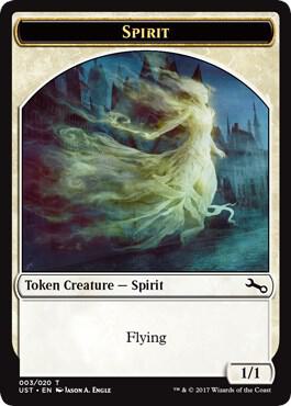 Spirit Token - Unstable Magic: The Gathering trading card