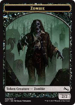 Zombie Token - Unstable Magic: The Gathering trading card