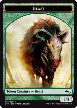Beast Token - Unstable Magic: The Gathering trading card