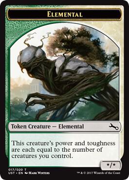 Elemental Token (017) - Unstable Magic: The Gathering trading card
