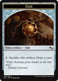 Clue Token - Unstable (UST) #18 - Token Magic: The Gathering Trading Card
