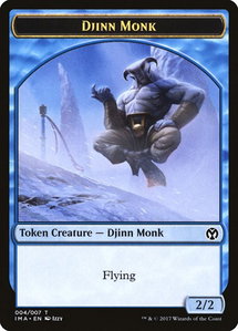 Djinn Monk Token (004) - Iconic Masters (IMA) #4 - Token Magic: The Gathering Trading Card