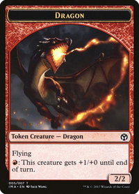 Dragon Token (005) - Iconic Masters (IMA) #5 - Token Magic: The Gathering Trading Card