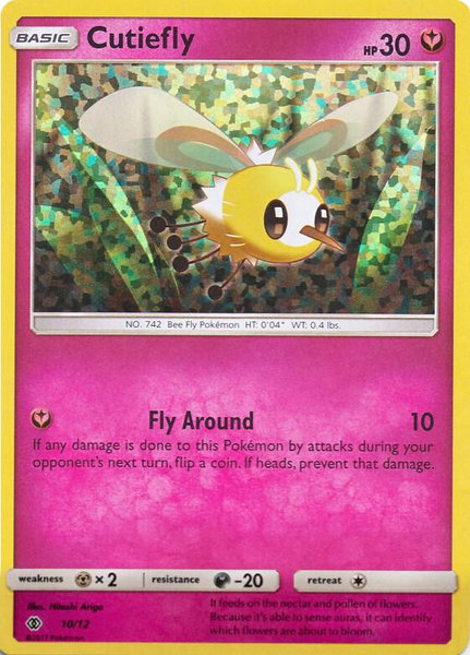 Cutiefly - 10/12 trading card from McDonald's Promos 2017 Cutiefly - 10/12 - McDonald's Promos 2017 Pokémon trading card