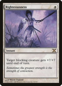Righteousness - 10th Edition (10E) #36 - Rare Magic: The Gathering Trading Card