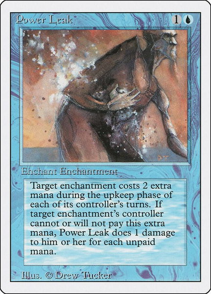 Power Leak trading card from Revised Edition Power Leak - Revised Edition Magic: The Gathering trading card