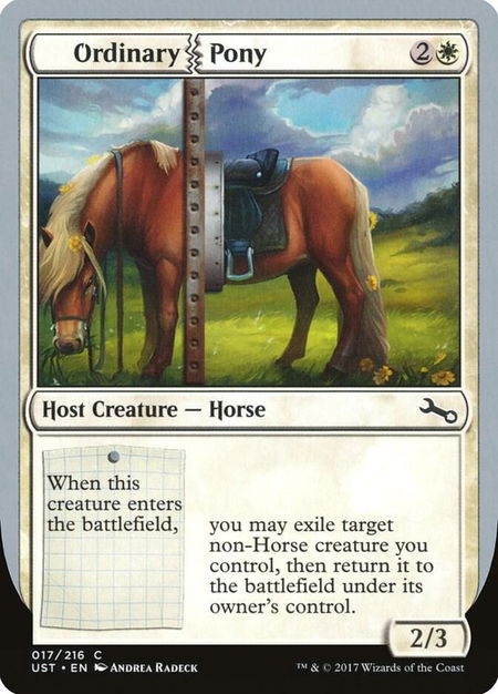 Ordinary Pony - Unstable Magic: The Gathering trading card