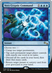 Very Cryptic Command (B) - Unstable (UST) #49b - Rare Magic: The Gathering Trading Card