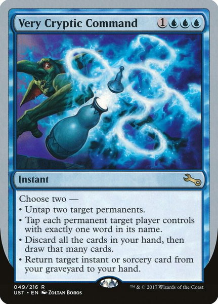 Very Cryptic Command (B) - Unstable Magic: The Gathering trading card