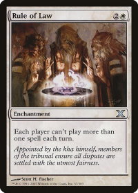 Rule of Law - 10th Edition (10E) #37 - Uncommon Magic: The Gathering Trading Card
