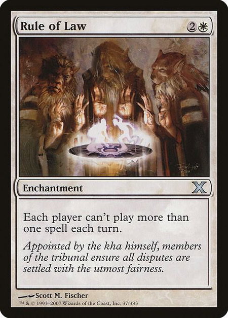 Rule of Law - 10th Edition Magic: The Gathering trading card