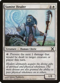 Samite Healer - 10th Edition (10E) #38 - Common Magic: The Gathering Trading Card