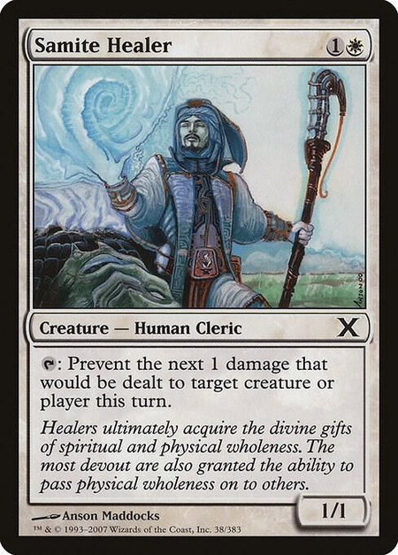 Samite Healer - 10th Edition Magic: The Gathering trading card