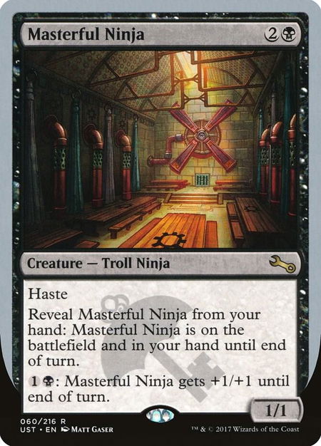 Masterful Ninja - Unstable Magic: The Gathering trading card