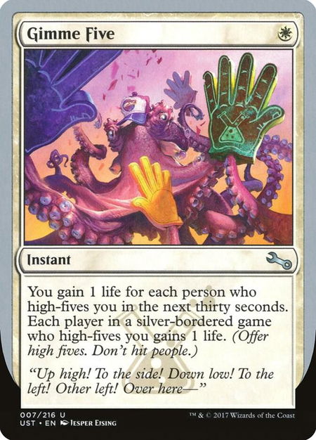 Gimme Five - Unstable Magic: The Gathering trading card