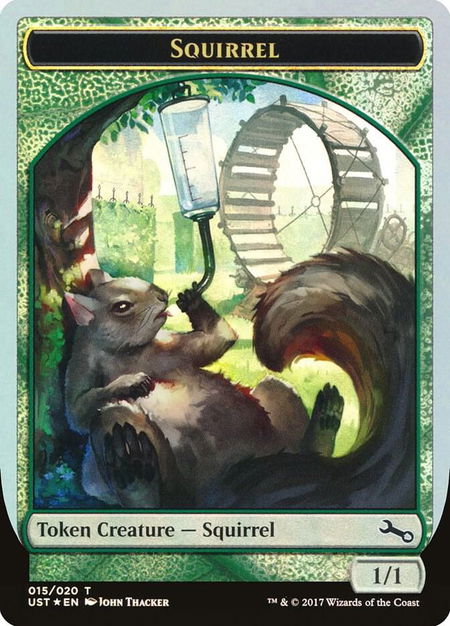 Squirrel Token - Unstable Magic: The Gathering trading card