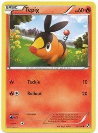 Tepig 15/114 (Cosmos Holo) - League & Championship Cards (PR) #015/114 - Promo Pokémon Trading Card