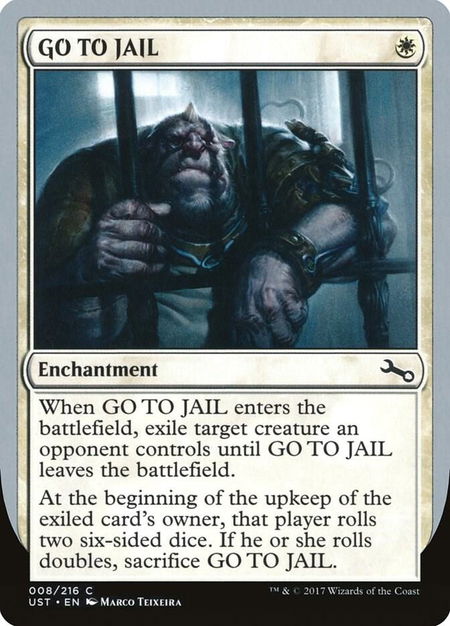 GO TO JAIL - Unstable Magic: The Gathering trading card