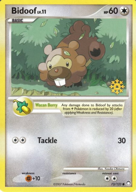 Bidoof - 73/123 - Countdown Calendar Promos Pokémon trading card