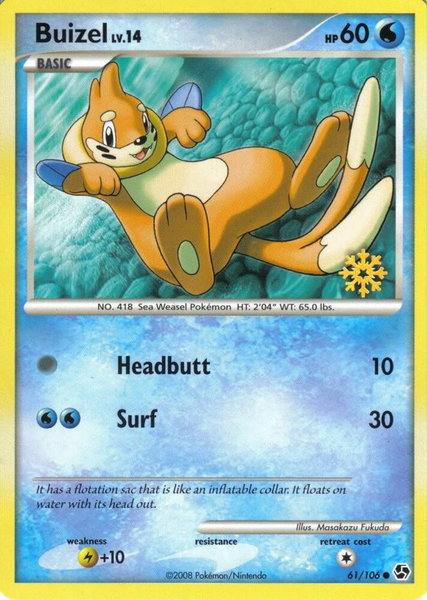 Buizel - 61/106 trading card from Countdown Calendar Promos Buizel - 61/106 - Countdown Calendar Promos Pokémon trading card