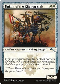 Knight of the Kitchen Sink (A) - Unstable (UST) #12a - Uncommon Magic: The Gathering Trading Card