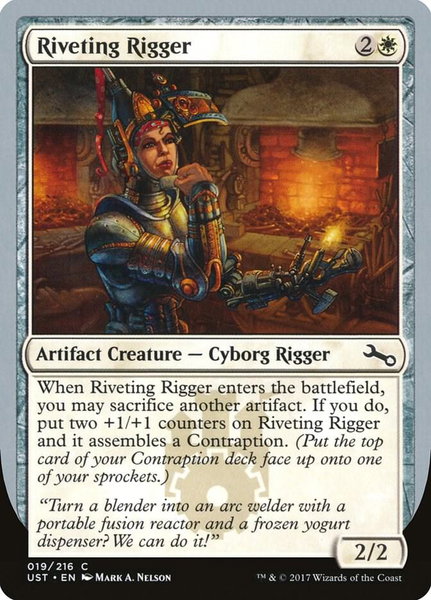 Riveting Rigger trading card from Unstable Riveting Rigger - Unstable Magic: The Gathering trading card