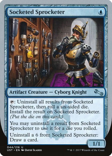 Socketed Sprocketer - Unstable Magic: The Gathering trading card