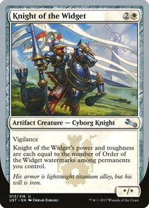 Knight of the Widget - Unstable (UST) #13 - Uncommon Magic: The Gathering Trading Card