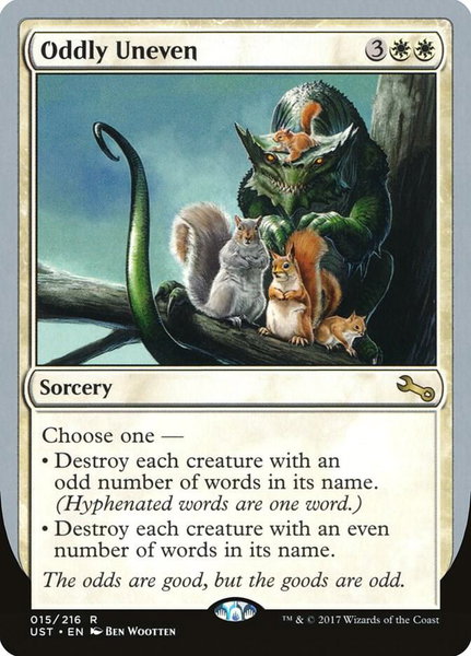 Oddly Uneven trading card from Unstable Oddly Uneven - Unstable Magic: The Gathering trading card