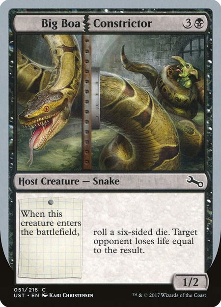 Big Boa Constrictor - Unstable Magic: The Gathering trading card