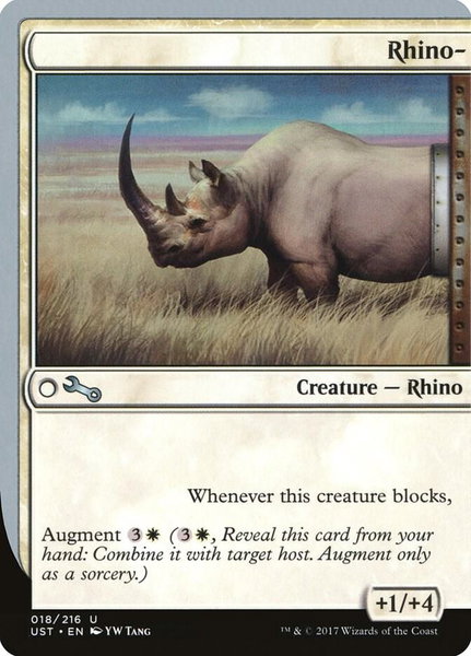 Rhino- trading card from Unstable Rhino- - Unstable Magic: The Gathering trading card