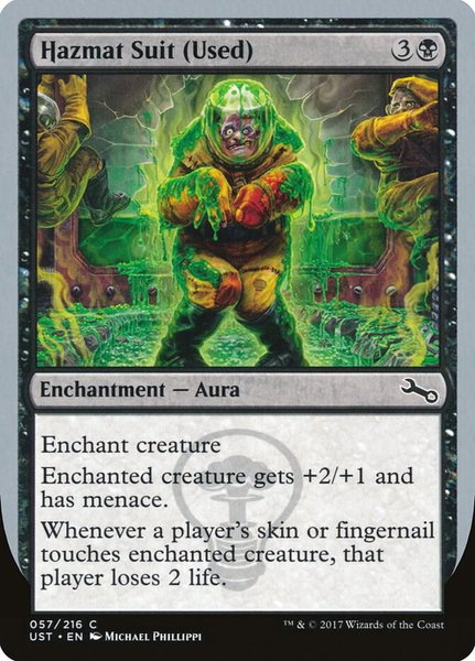 Hazmat Suit (Used) - Unstable Magic: The Gathering trading card