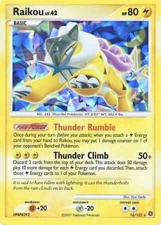 Raikou - 16/132 (Cracked Ice Holo) - Miscellaneous Cards & Products Pokémon trading card