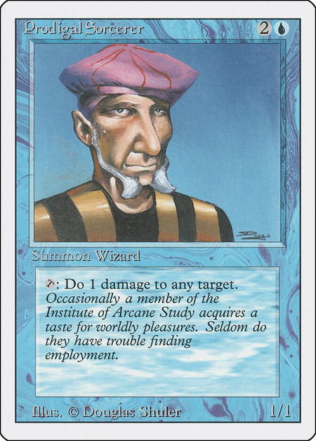 Prodigal Sorcerer - Revised Edition Magic: The Gathering trading card