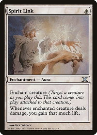 Spirit Link - 10th Edition (10E) #45 - Uncommon Magic: The Gathering Trading Card