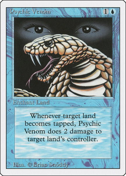 Psychic Venom trading card from Revised Edition Psychic Venom - Revised Edition Magic: The Gathering trading card