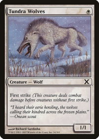 Tundra Wolves - 10th Edition (10E) #54 - Common Magic: The Gathering Trading Card