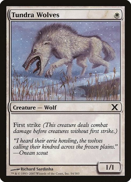 Tundra Wolves - 10th Edition Magic: The Gathering trading card