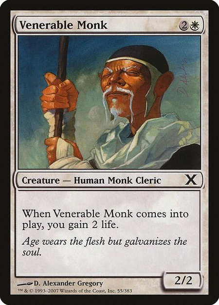 Venerable Monk - 10th Edition Magic: The Gathering trading card