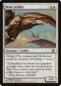 Wild Griffin - 10th Edition (10E) #59 - Common Magic: The Gathering Trading Card