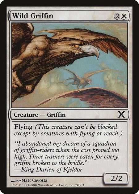 Wild Griffin - 10th Edition Magic: The Gathering trading card
