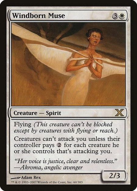 Windborn Muse - 10th Edition Magic: The Gathering trading card