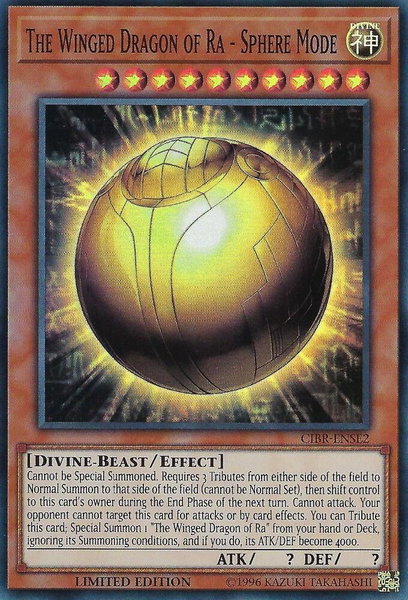 The Winged Dragon of Ra - Sphere Mode trading card from Circuit Break The Winged Dragon of Ra - Sphere Mode - Circuit Break YuGiOh trading card