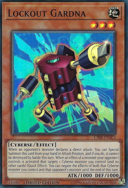 Lockout Gardna - Circuit Break YuGiOh trading card