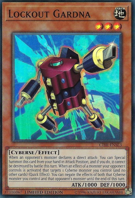 Lockout Gardna - Circuit Break YuGiOh trading card