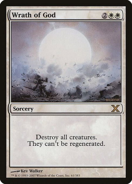 Wrath of God - 10th Edition Magic: The Gathering trading card