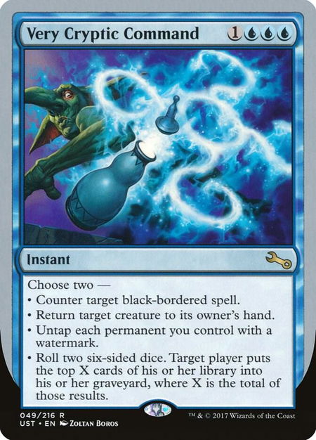 Very Cryptic Command (E) - Unstable Magic: The Gathering trading card