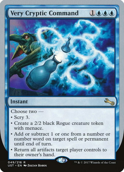 Very Cryptic Command (F) - Unstable Magic: The Gathering trading card